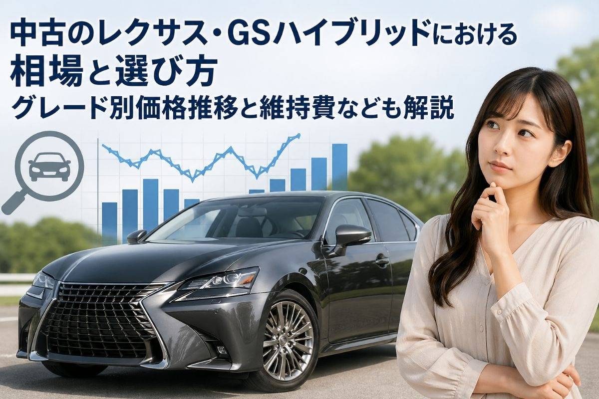 中古のレクサス・GSハイブリッドにおける相場と選び方｜グレード別価格 