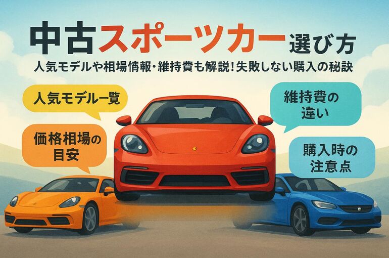 人気の中古車スポーツカーと価格相場比較！専門店選びや維持費節約術も解説