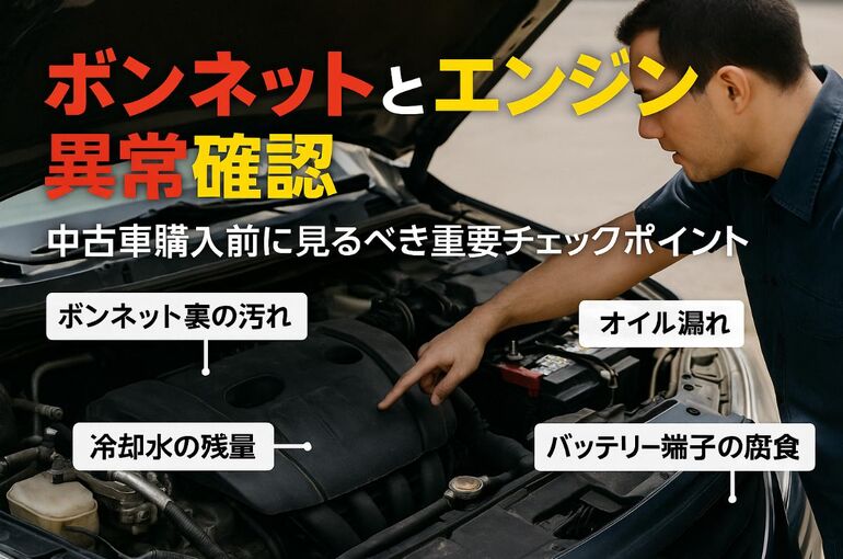 中古車のボンネットチェックで失敗しない購入ポイントとエンジンルーム点検手順を徹底解説
