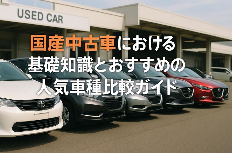 中古国産車における基礎知識とおすすめの人気車種比較ガイド