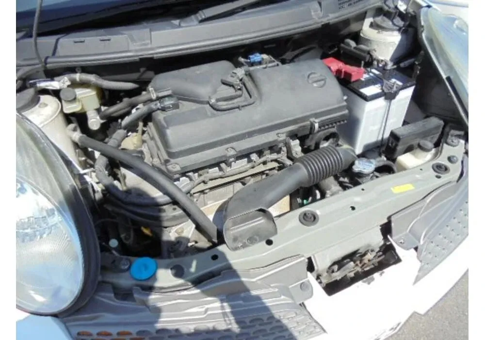 日産 マーチ K12 車検点検整備 バッテリー交換