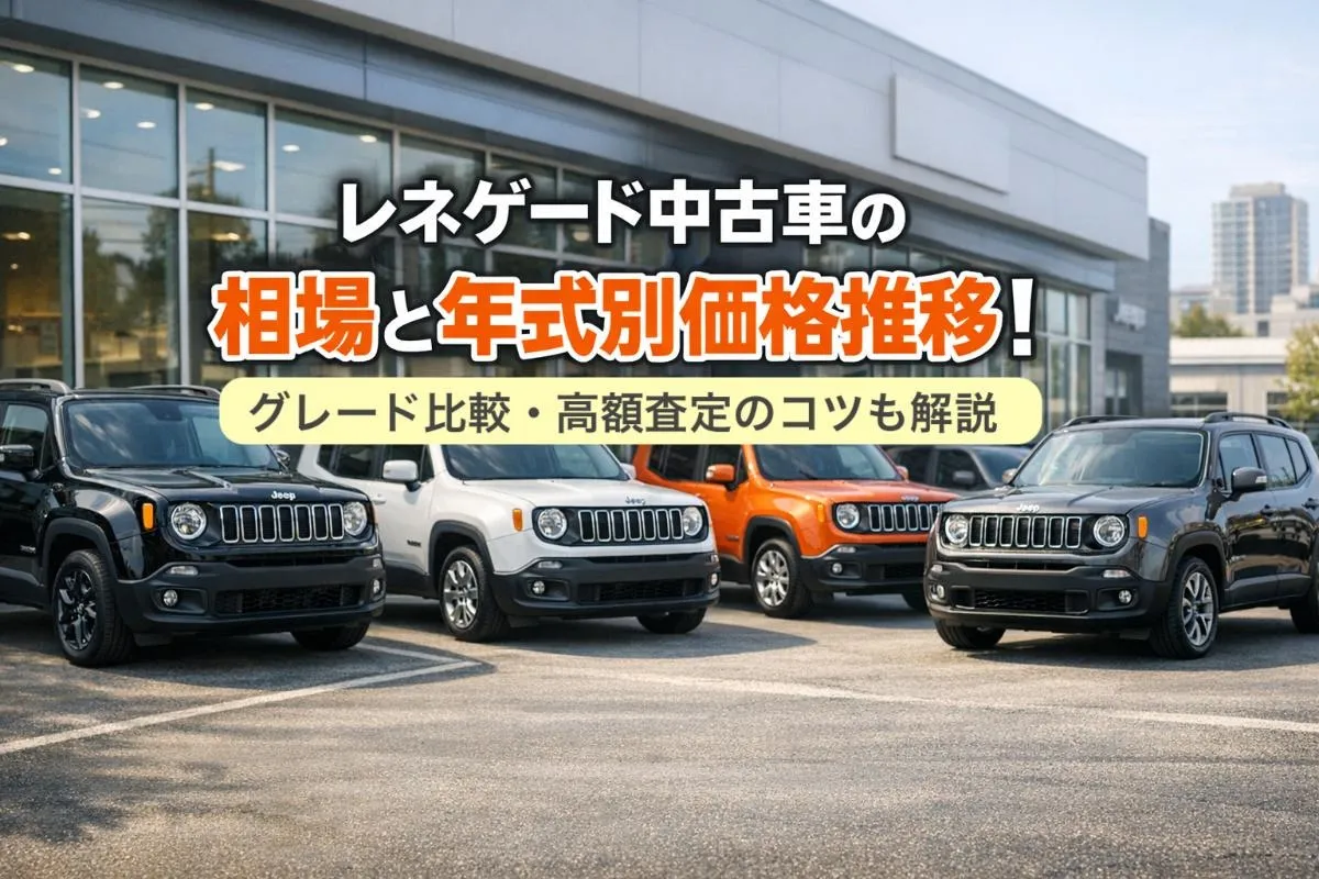 レネゲード中古車の相場と年式別価格推移｜グレード比較・高額査定のコツも解説