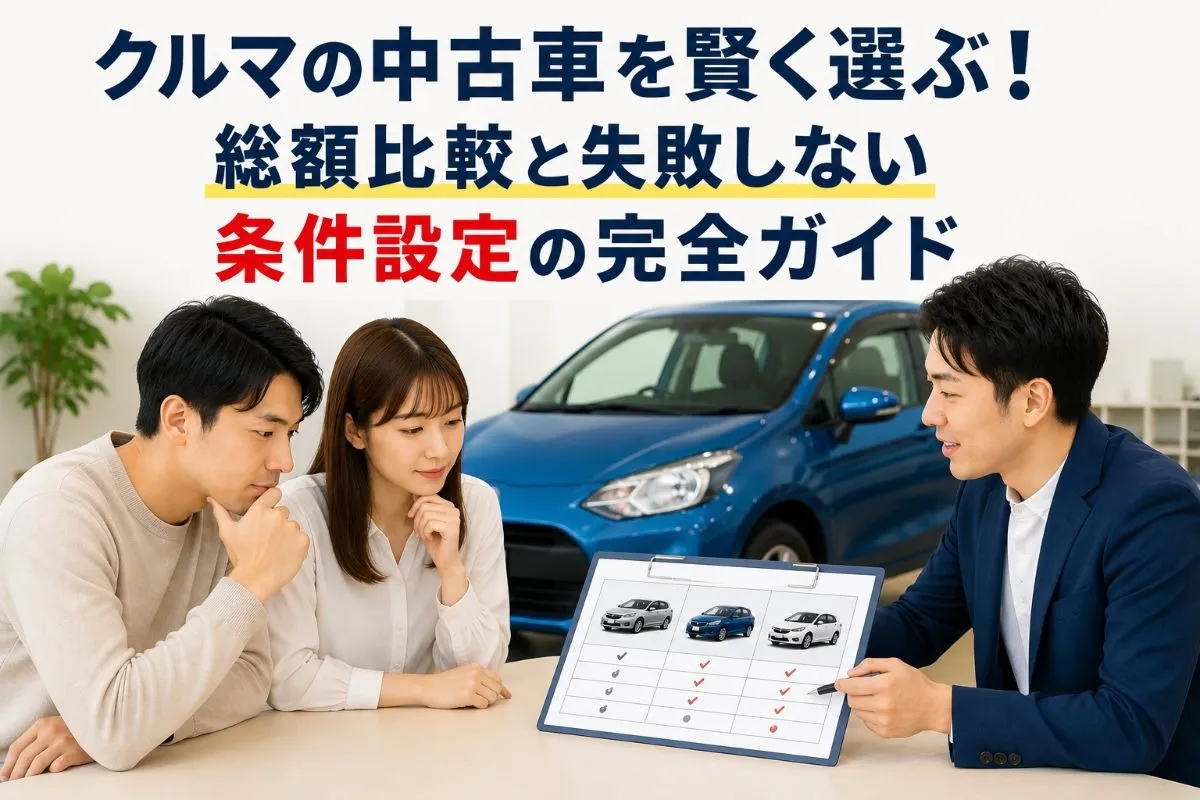 クルマの中古車を賢く選ぶ!総額比較と失敗しない条件設定の完全ガイド