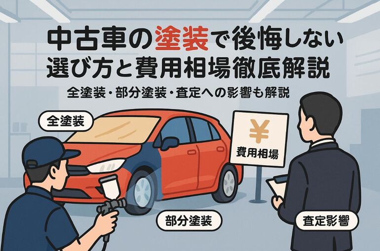 中古車の塗り直しで後悔しない選び方と費用相場徹底解説全塗装・部分塗装・査定への影響も解説