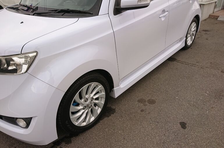 京都　八幡市より　トヨタｂB　車検整備　板金塗装ご入庫